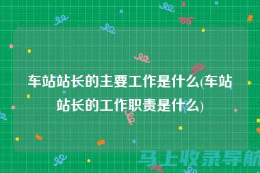 网站站长职责揭秘：如何确保网站稳定运营与用户满意度